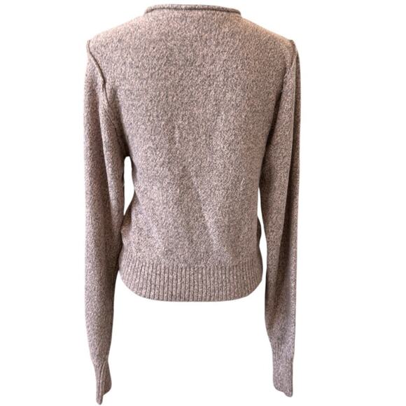 NEW FREE PEOPLE Dusty Rose Pink Going For Gold Wrap Sweater Size S - Picture 3 of 6